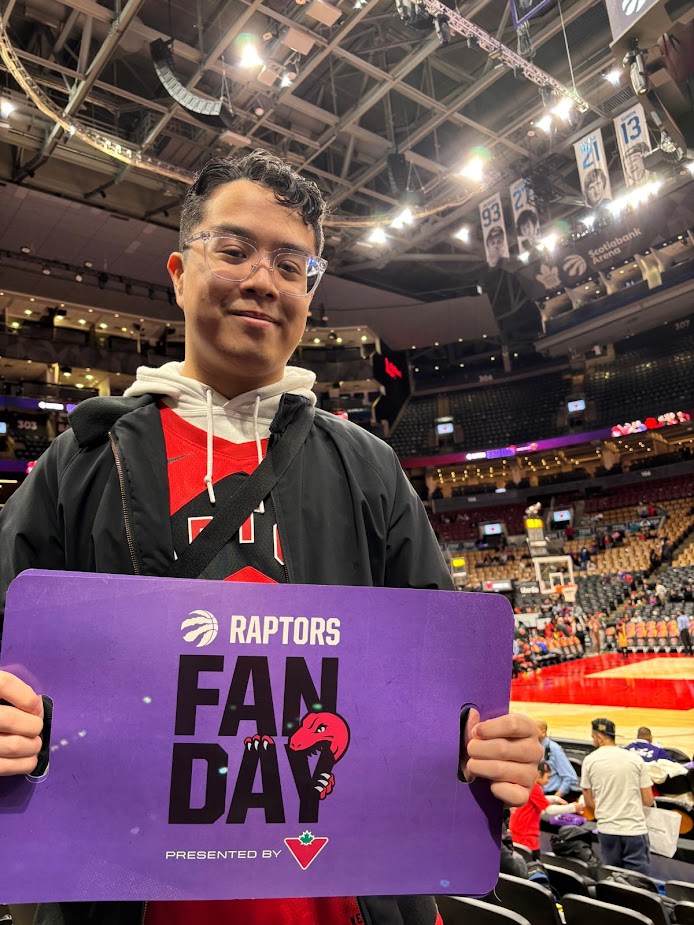 Nathan at Raptors Fan Day.