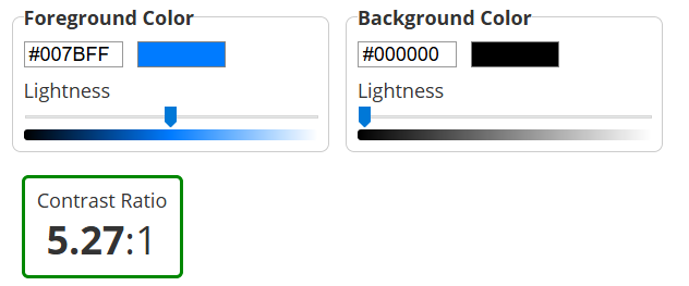 Black BG Blue Link