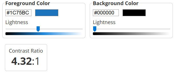Black BG Blue Heading