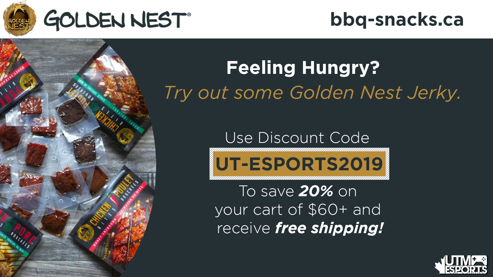UTM Esports stream advertisement